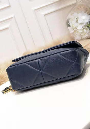 Adele Flap Small Leather Bag Blue