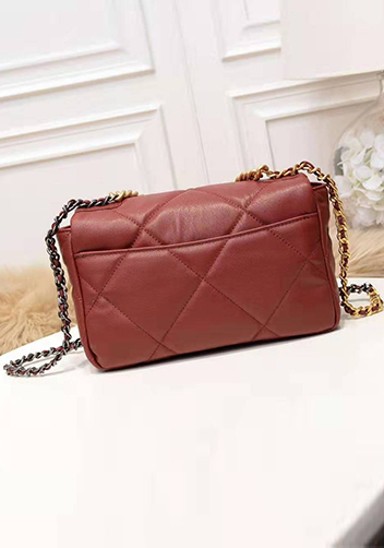 Adele Flap Small Leather Bag Burgundy