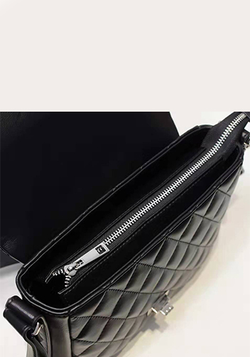 Hanna Leather Shoulder Bag Black