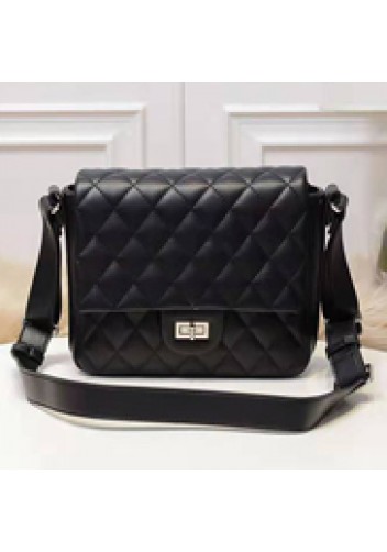 Hanna Leather Shoulder Bag Black