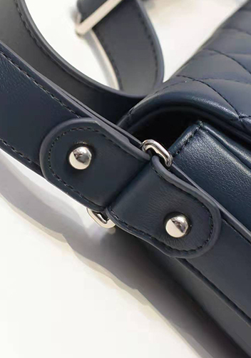 Hanna Leather Shoulder Bag Blue