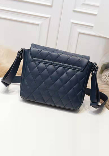 Hanna Leather Shoulder Bag Blue