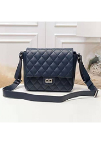 Hanna Leather Shoulder Bag Blue