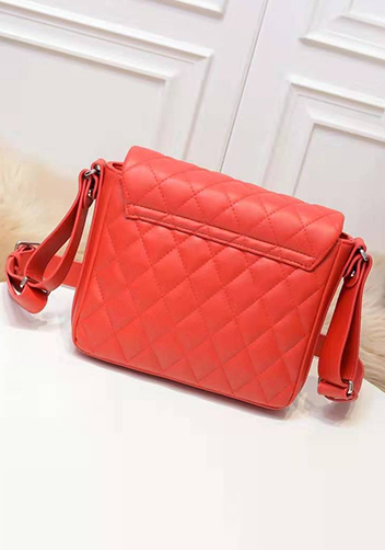 Hanna Leather Shoulder Bag Red