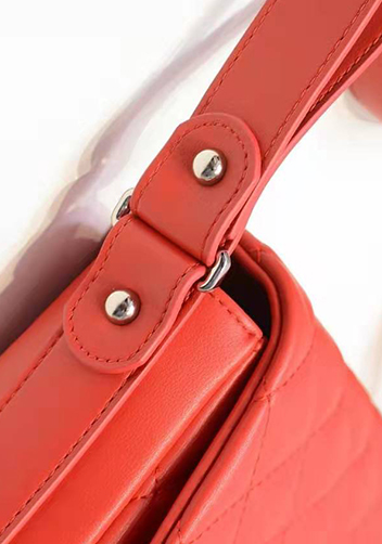 Hanna Leather Shoulder Bag Red