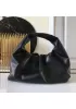 Dina Leather Shoulder Hobo Bag Black