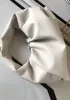 Dina Leather Shoulder Hobo Bag White