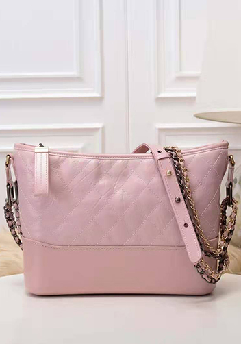 Kristy Leather Bucket Bag Pink