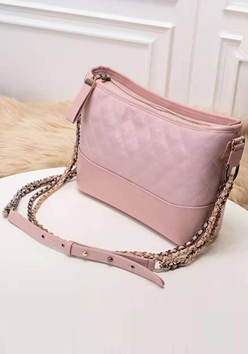 Kristy Leather Bucket Bag Pink