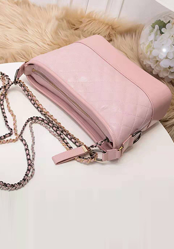 Kristy Leather Bucket Bag Pink