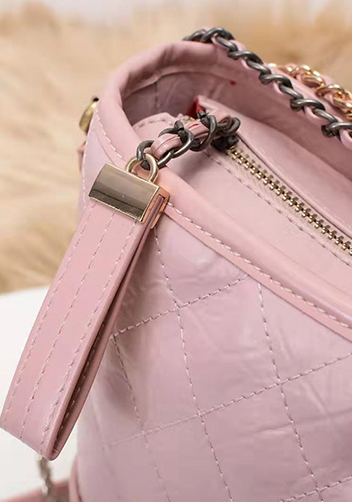Kristy Leather Bucket Bag Pink