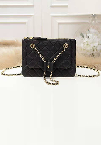 Vanecia Leather Small Shoulder Bag Black