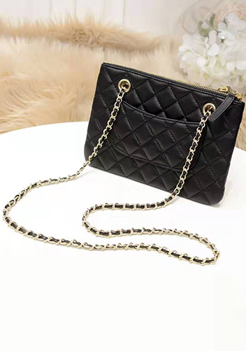 Vanecia Leather Small Shoulder Bag Black