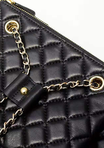 Vanecia Leather Small Shoulder Bag Black