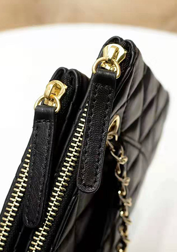 Vanecia Leather Small Shoulder Bag Black
