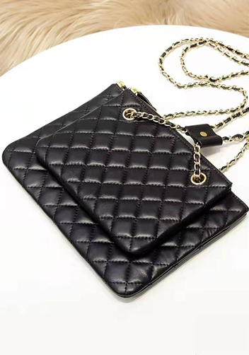 Vanecia Leather Medium Shoulder Bag Black