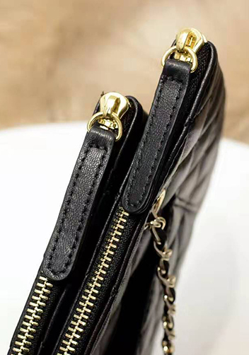 Vanecia Leather Medium Shoulder Bag Black