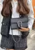 Jess Medium Leather Shoulder Bag Black