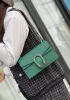 Jess Medium Leather Shoulder Bag Green