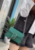 Jess Medium Leather Shoulder Bag Green
