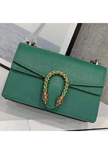 Jess Medium Leather Shoulder Bag Green