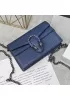 Jess Mini Leather Shoulder Bag Blue