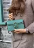 Jess Mini Leather Shoulder Bag Green