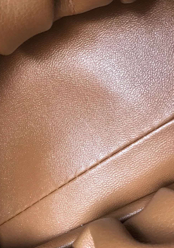 Dina Small Leather Shoulder Hobo Bag Brown