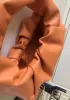 Dina Small Leather Shoulder Hobo Bag Orange