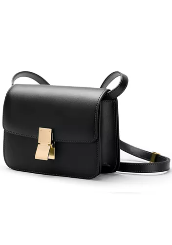 Martha Classic Leather Bag Black