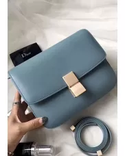 Martha Classic Leather Bag Blue