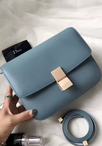 Martha Classic Leather Bag Blue