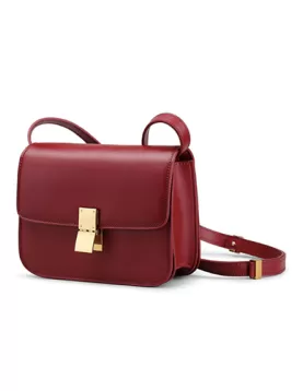 Martha Classic Leather Bag Burgundy