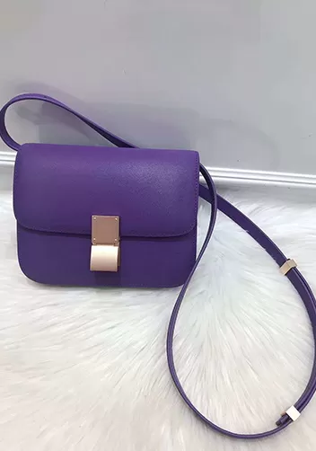 Martha Classic Leather Bag Purple