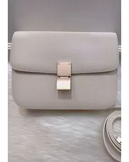 Martha Classic Leather Bag White