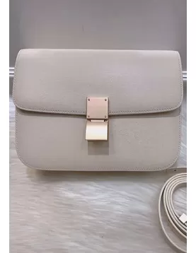 Martha Classic Leather Bag White