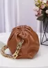 Dina Leather Clutch Chain Bag Camel
