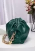 Dina Leather Clutch Chain Bag Green