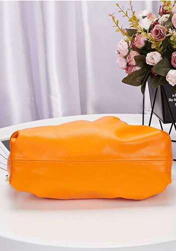 Dina Leather Clutch Chain Bag Orange