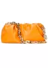 Dina Leather Clutch Chain Bag Orange
