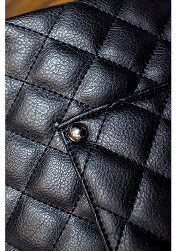 Adele Vegan Leather Large Bag Black