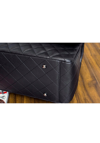 Adele Vegan Leather Large Bag Black