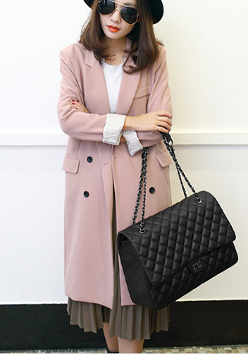Adele Vegan Leather Large Bag Black