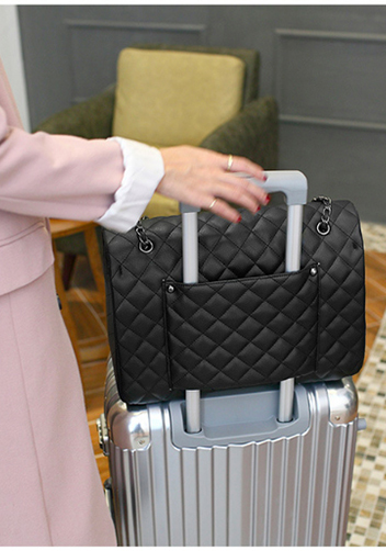 Adele Vegan Leather Large Bag Black