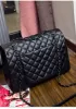 Adele Vegan Leather Large Bag Black