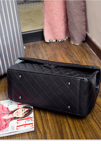 Adele Vegan Leather Large Bag Black