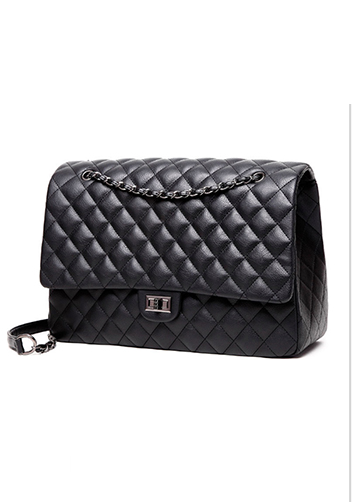 Adele Vegan Leather Large Bag Black