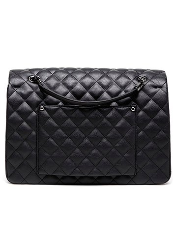 Adele Vegan Leather Large Bag Black