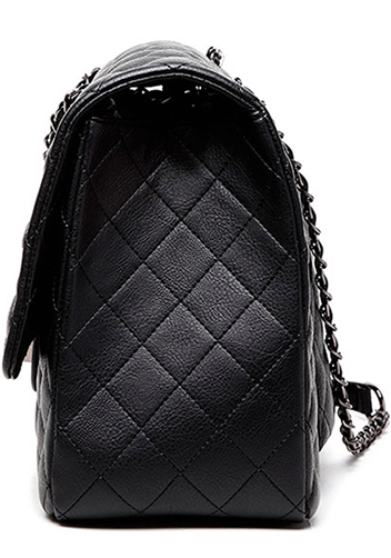 Adele Vegan Leather Large Bag Black