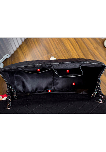 Adele Vegan Leather Large Bag Black
